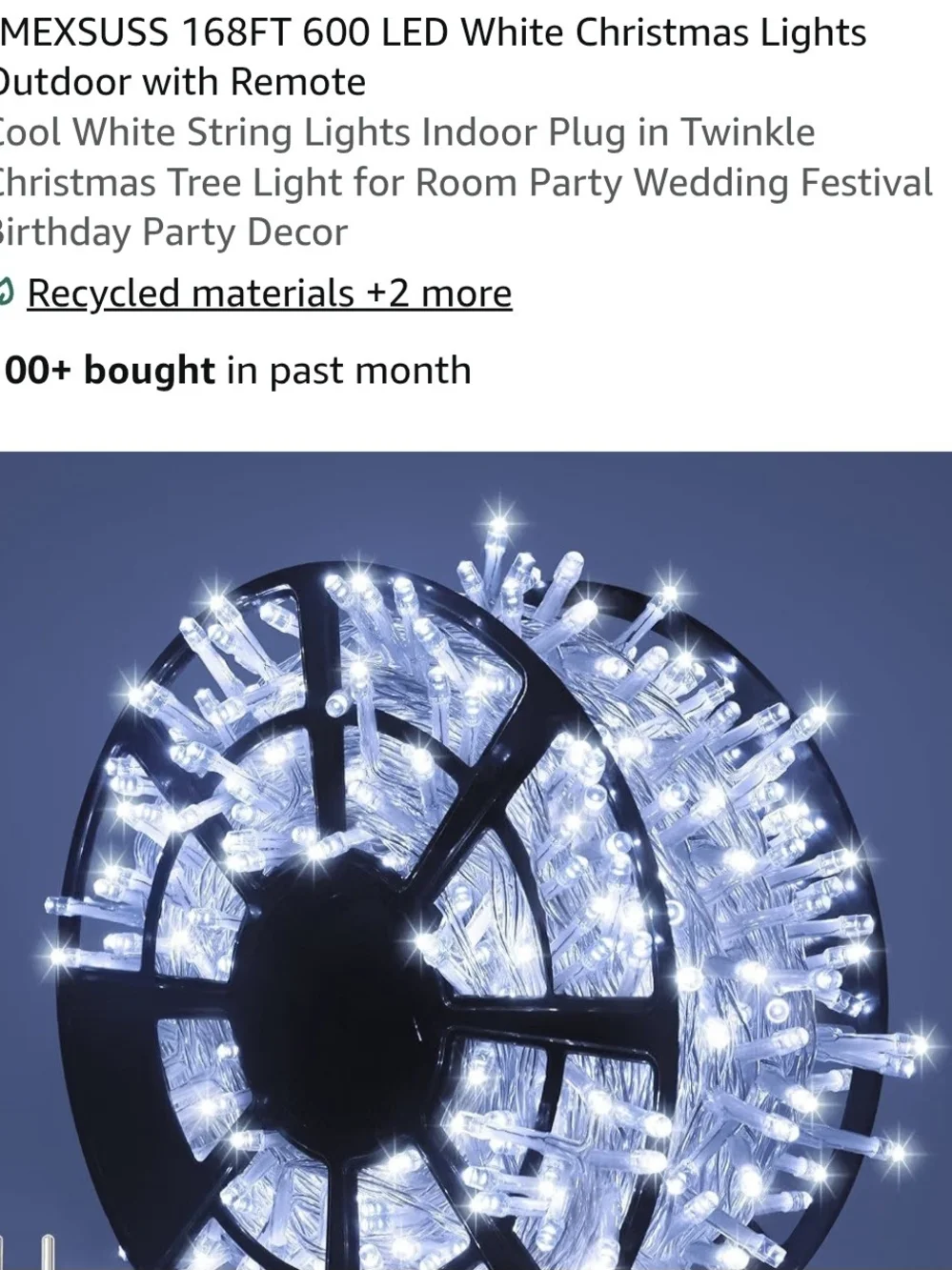 Clear White LED String Lights for Home Parties